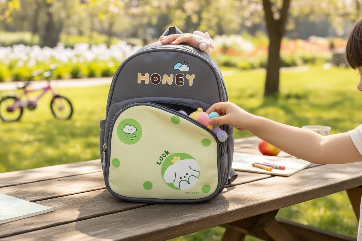Little Explorer Pre-School Backpack | Cute Design Lightweight Toddler School Bag | Nursery & Preschool Cartoon Backpack with Front Pocket