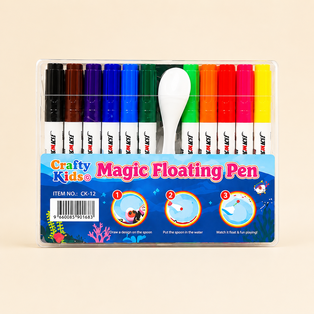 Magic Floating Pen Set – 11 Colors (3+ Years)