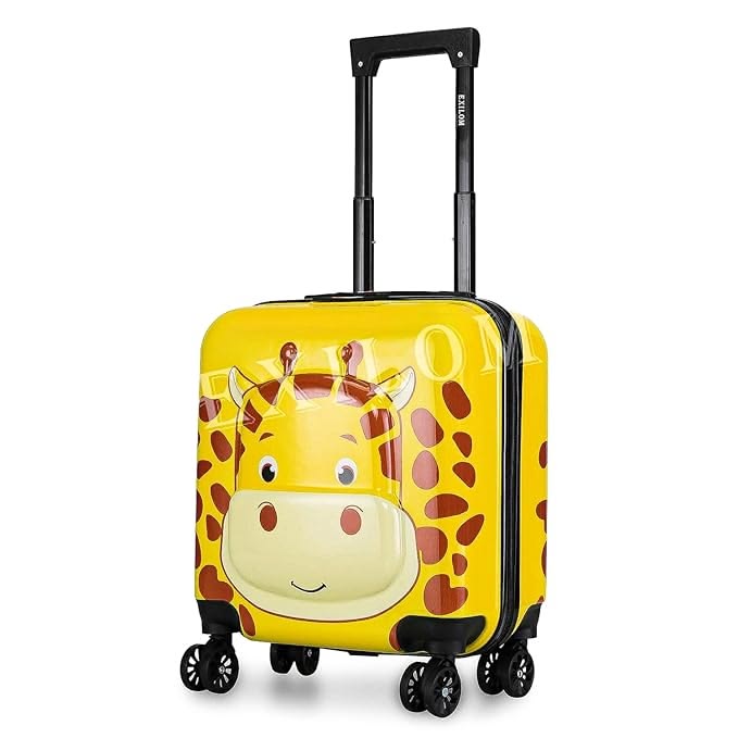 Animal Adventure Kids Trolley Suitcase with 360° Spinner Wheels - Giraffe