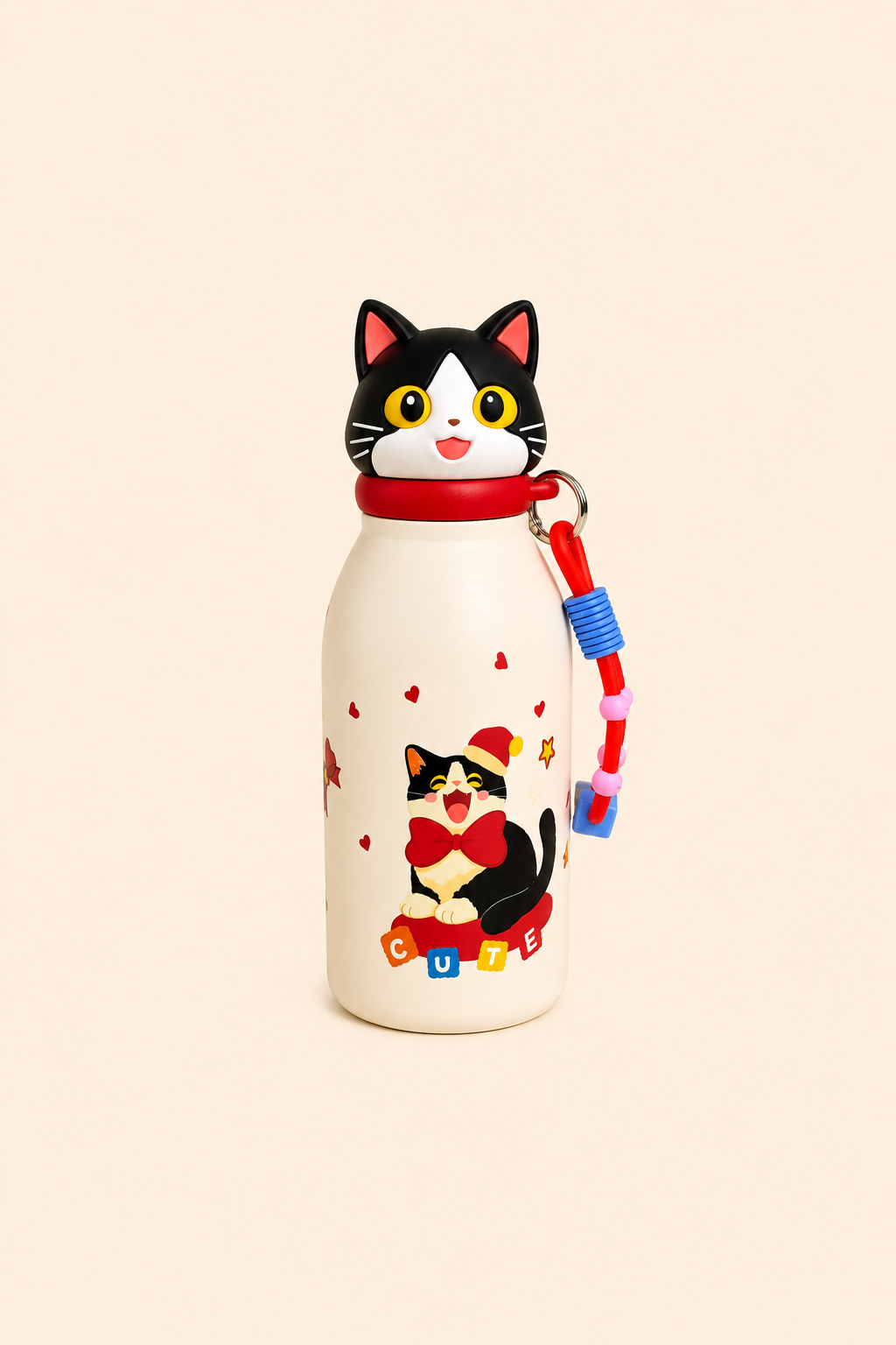 Kids Mini Cat Insulated Stainless Steel Bottle 420 ml | Leakproof Vacuum Water Bottle