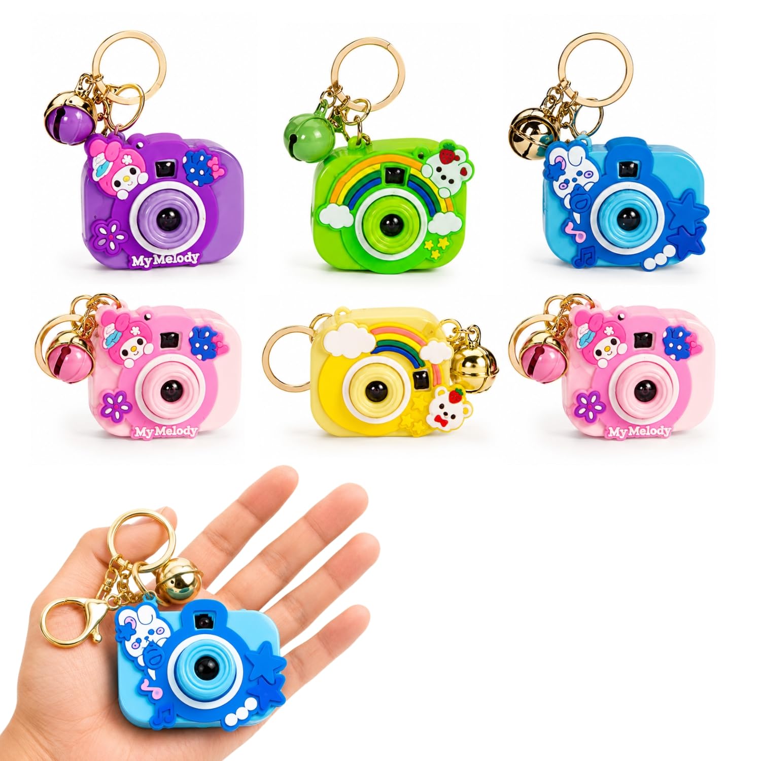 Cute Camera Keychain with Bell – Mini Bag Charm